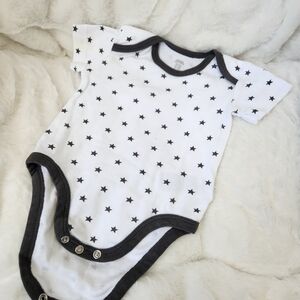Amazon Essentials White Onesie with Black Stars
